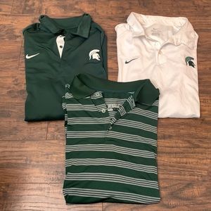 Michigan State Nike Polos 💚🤍